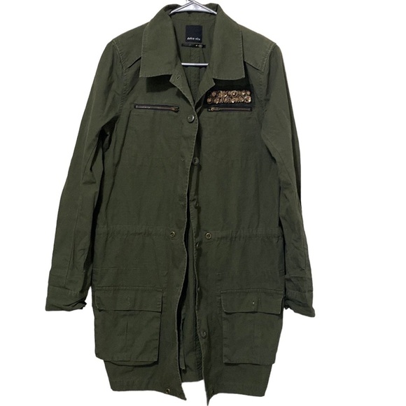 Dolce vita military jacket women M button down green army vintage Y2K retro - Picture 1 of 12